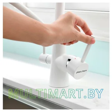 Смеситель Paulmark Siegen Si213111-431TW (белый матовый) картинка 3